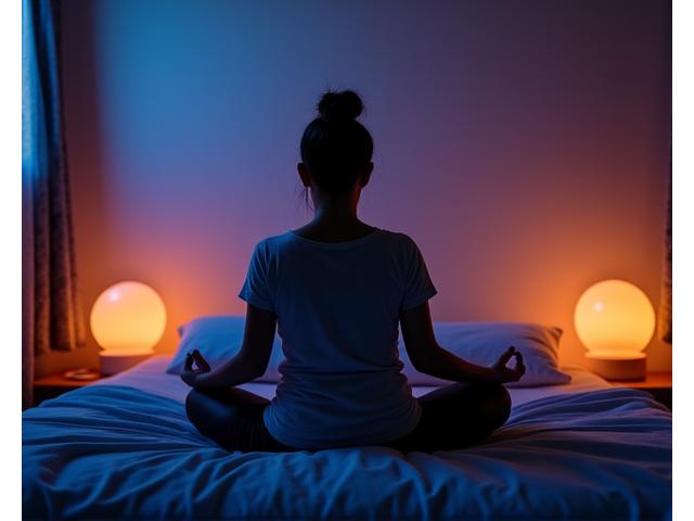 Méditation avec lumière douce