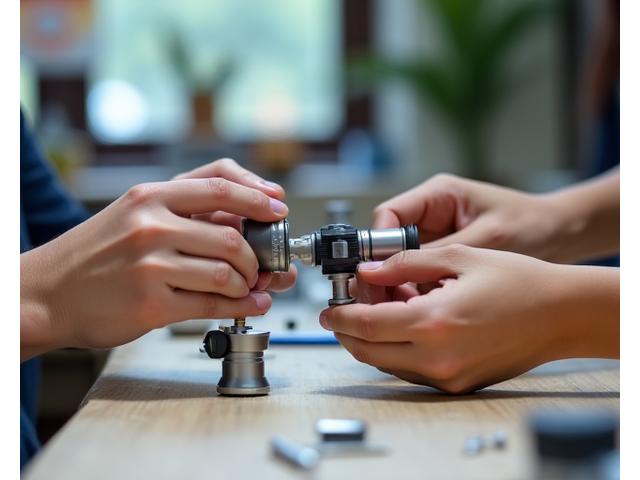 Assemblage de télescope en atelier